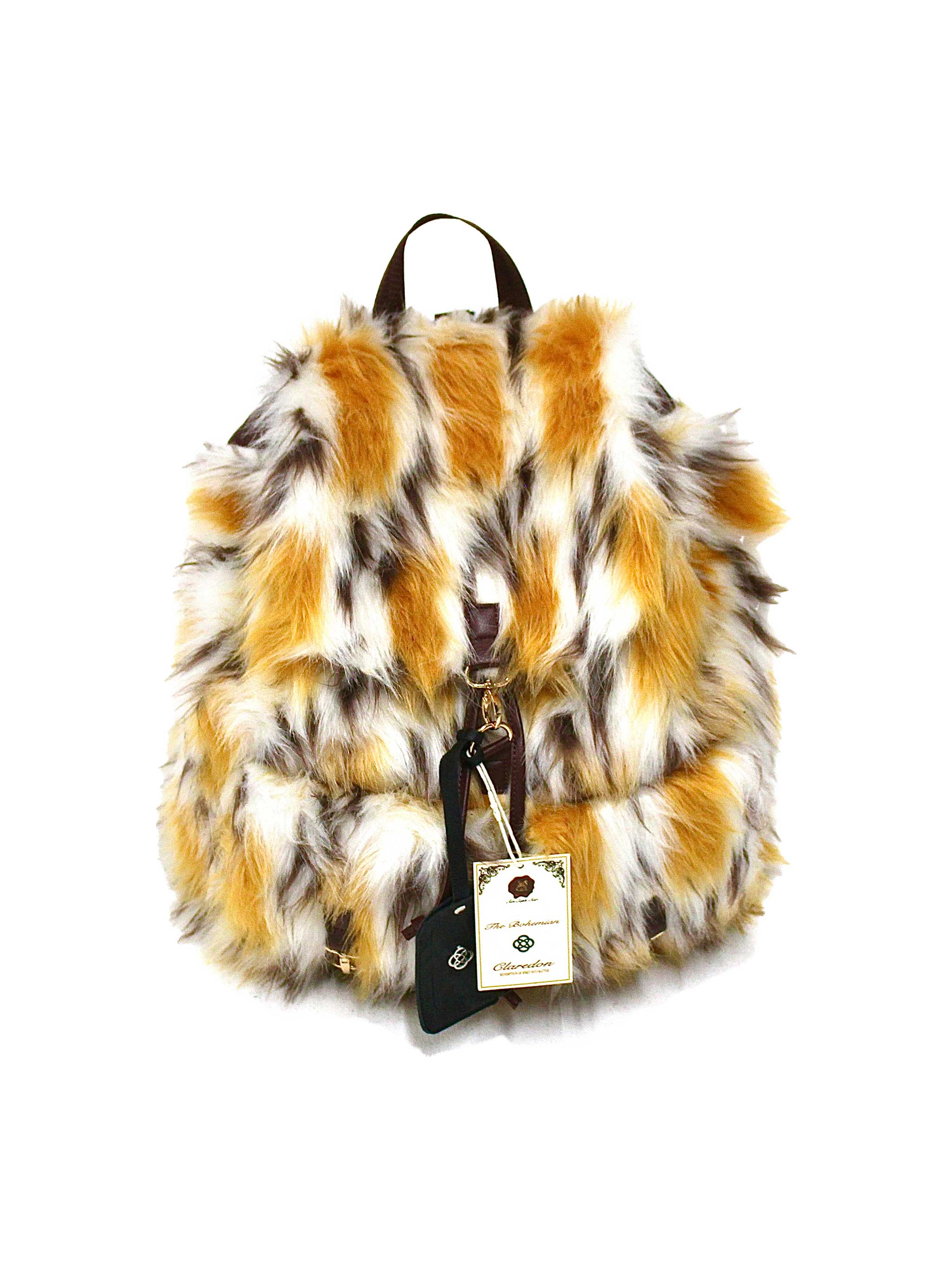 Bohemian Fur Valise: Gold – HOUSEOFCLAREDON display picture 2