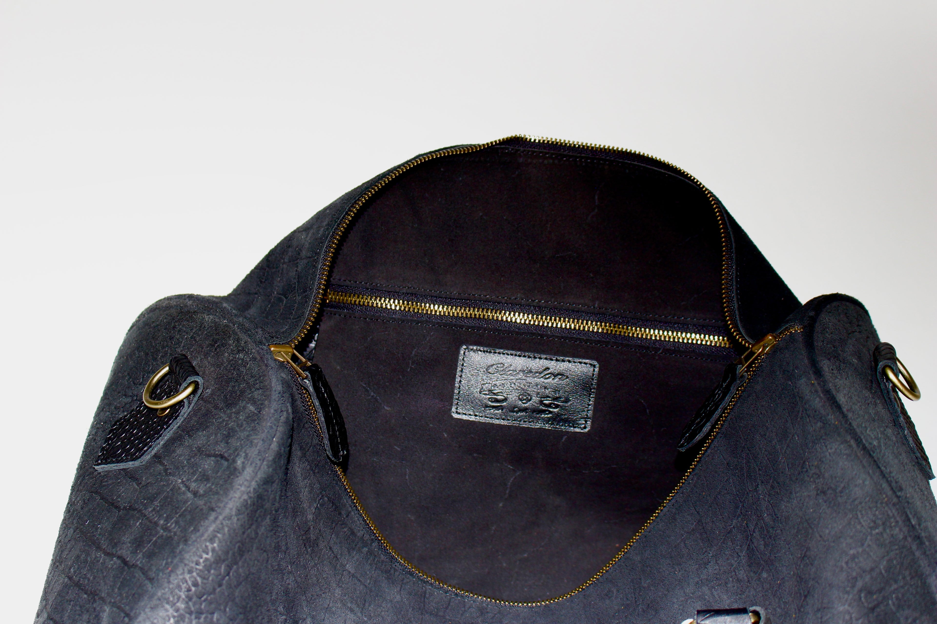 Wanderlust Suede Duffle: Black