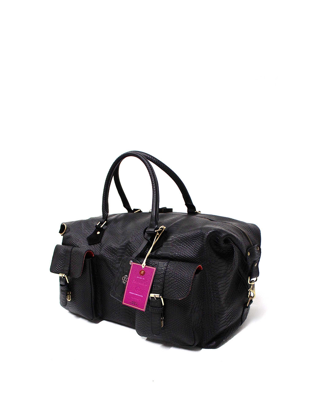 Sobek Leather Duffle: Black