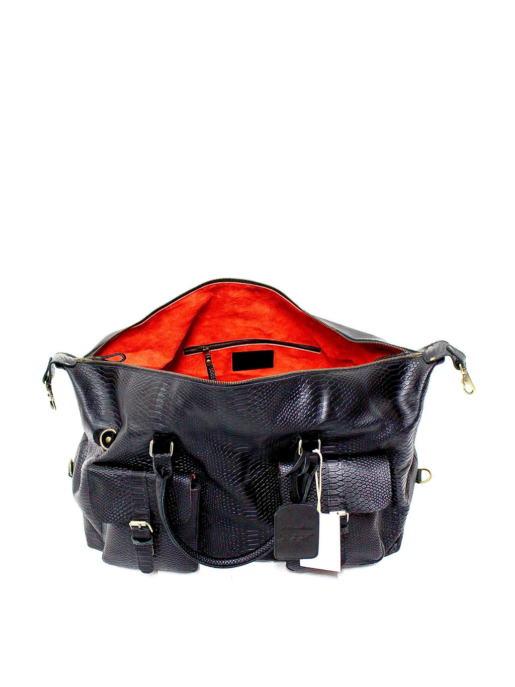 Sobek Leather Duffle: Black