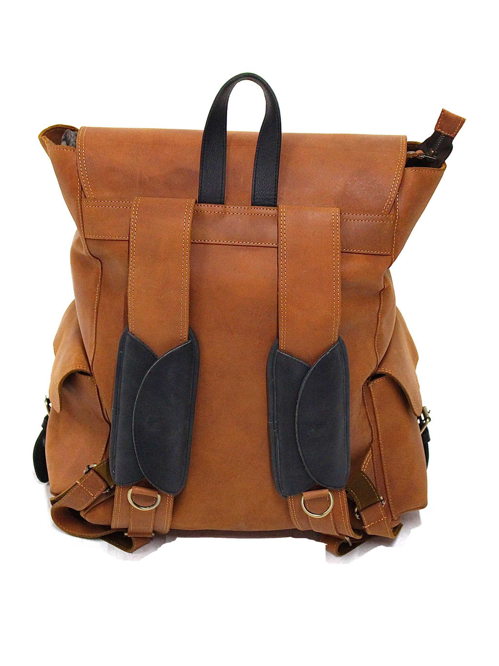 Oversized Leather Valise: Marigold