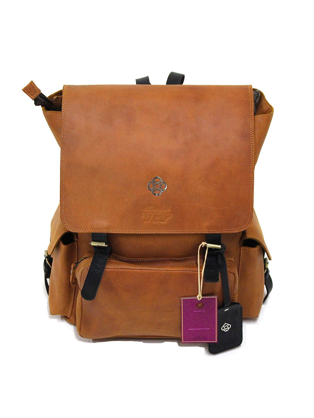 Oversized Leather Valise: Marigold