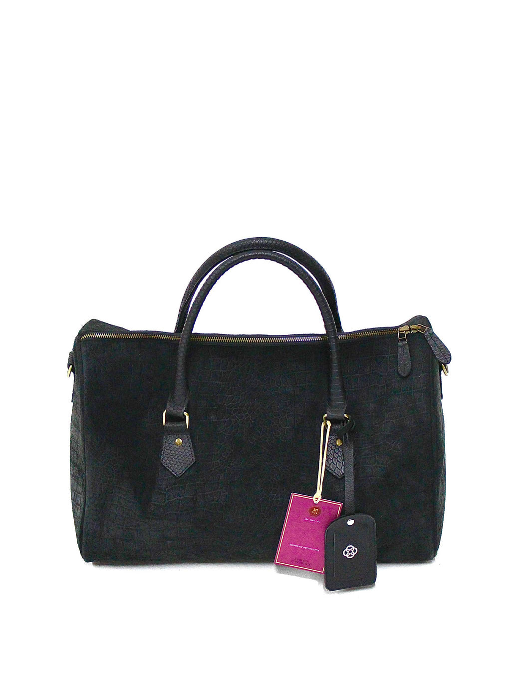 Wanderlust Suede Duffle: Black