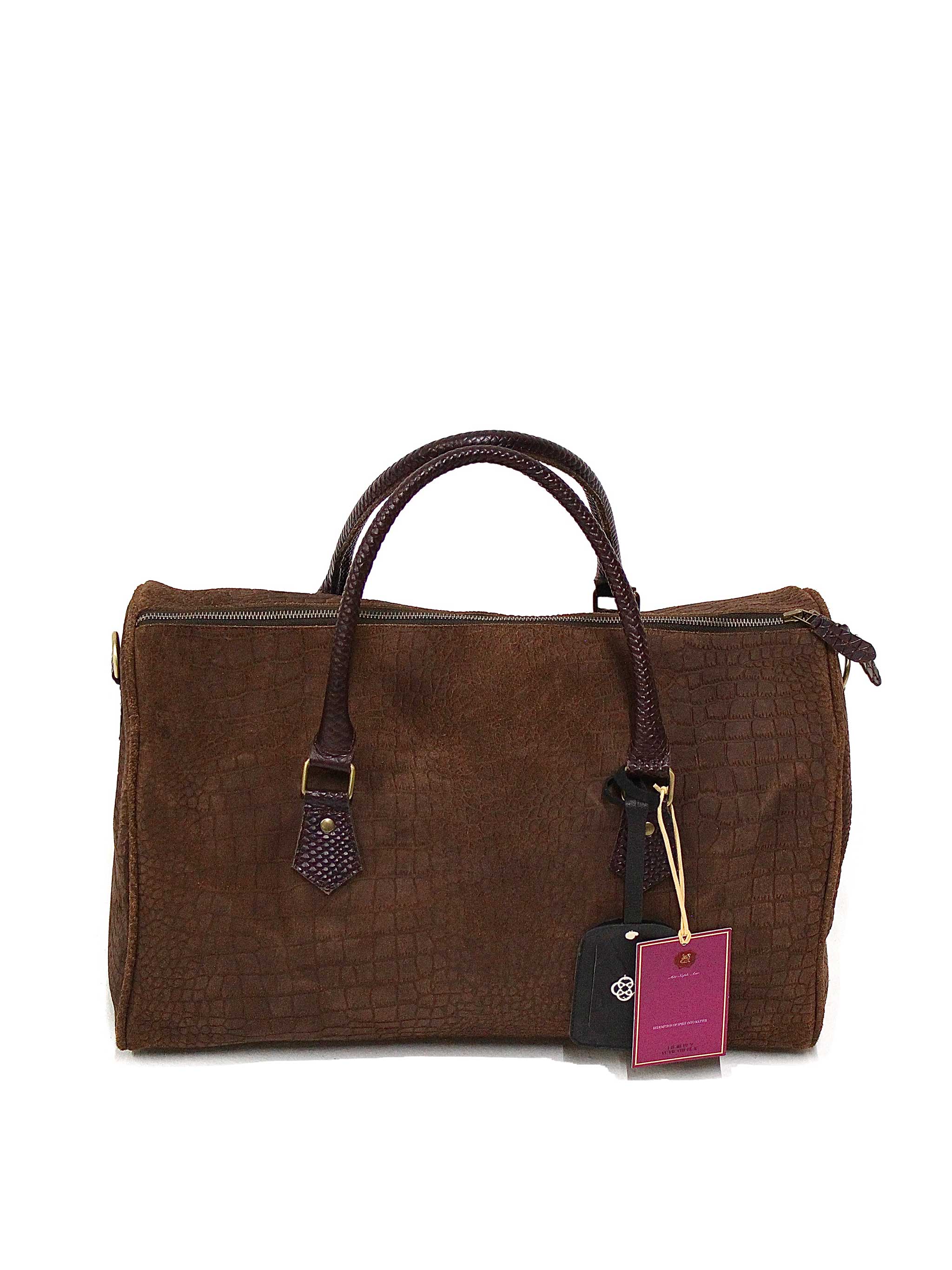 Wanderlust Suede Duffle: Brown