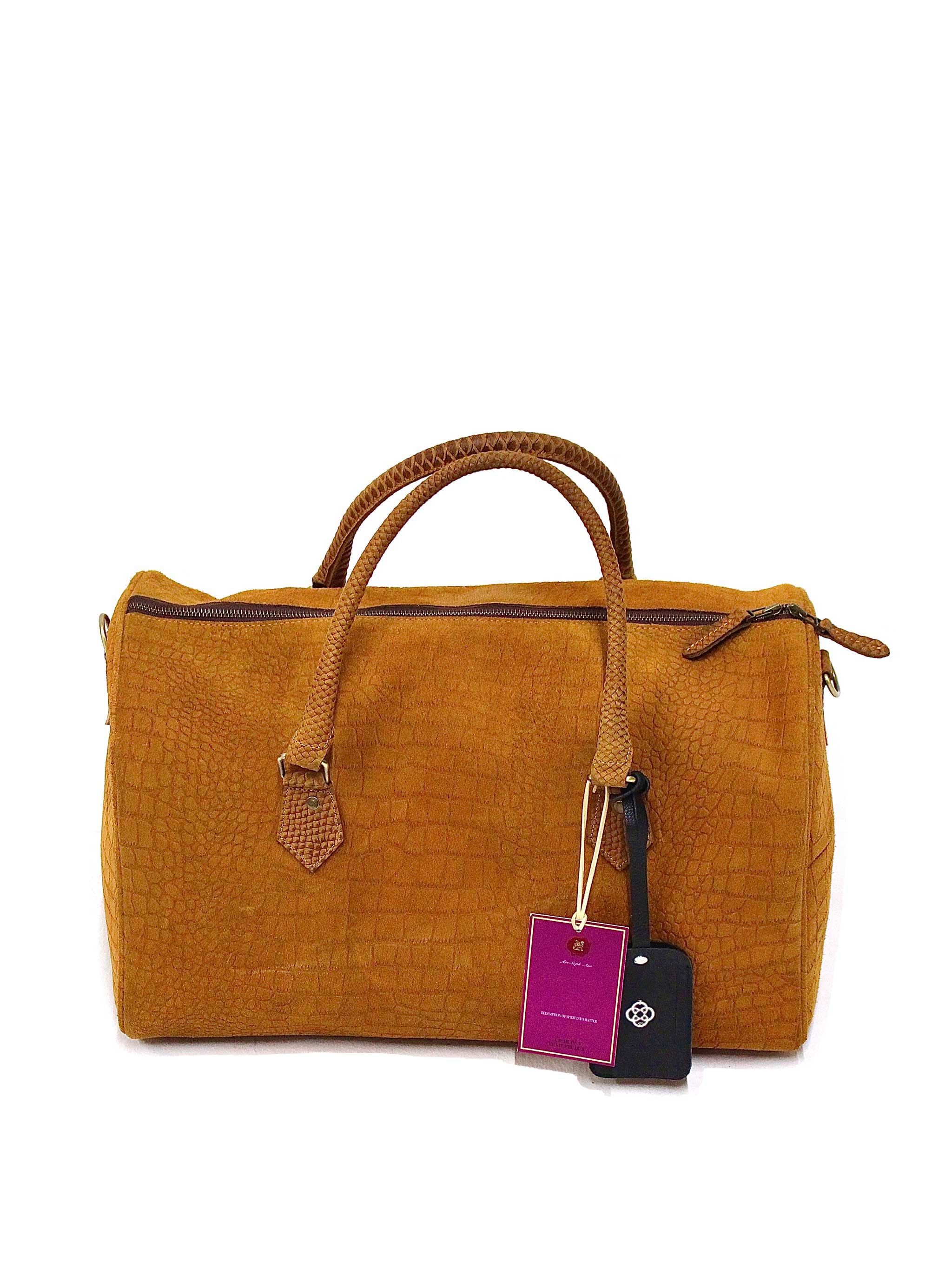 Wanderlust Suede Duffle: Marigold